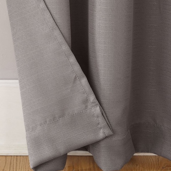 Mainstays textured Gray mod curtain one panel 38“ x 84“ new linen like texture - Picture 6 of 7